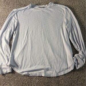 LOFT Blue & White Striped Pajama Set Size Small | Cozy Lounge Sleepwear